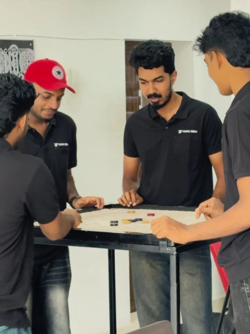 Carrom board competition conducted for students